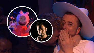 Zat Måns Zelmerlöw in het pak van Peppa Pig?